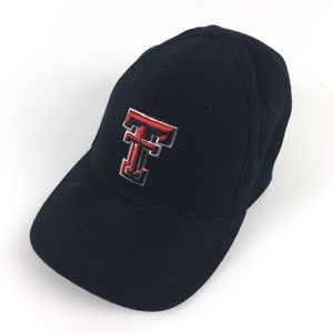 Texas Tech One Fit Mens Hat S/M Black Embroidered